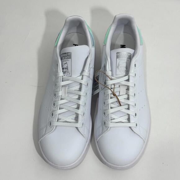 Adidas Originals Big Kid’s Size 6 Cloud White Silver Metallic Stan Smith Sneaker - Picture 6 of 11